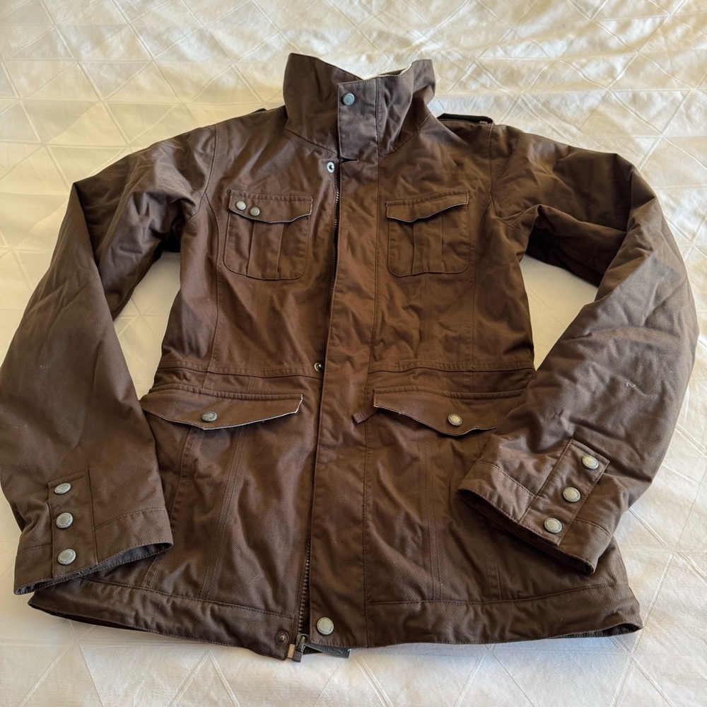 Burton White Collection Brown Ski or Snowboarding Dryride Coat